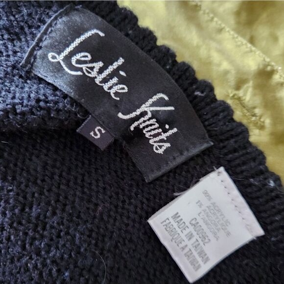 80s Black Knit Sweater Dress Maxi Colorblock Angora - Picture 9 of 9